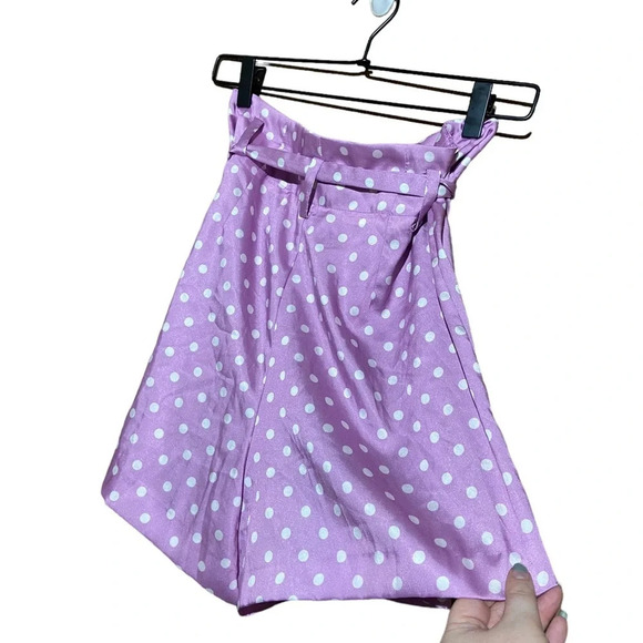 NWT Zara High Waisted Lavender‎ Pleated Shorts Size Small - Picture 4 of 5